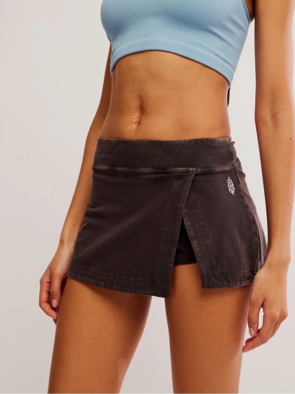 Free People Charcoal Skort